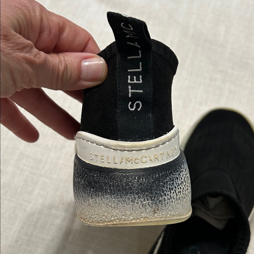 Stella McCartney Sneakers Women’s 35 Black Loop Slip On Sock Activewear - Picture 3 of 15